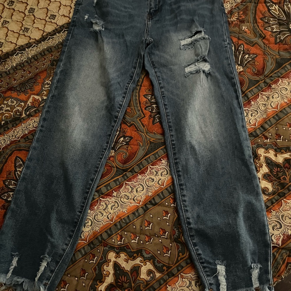 Distressed Blue Women's Jeans